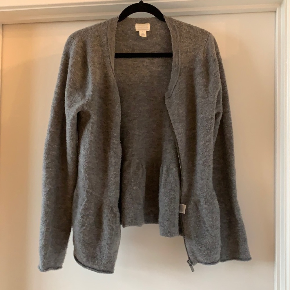 Caslon Gray Peplum Jacket, Medium
